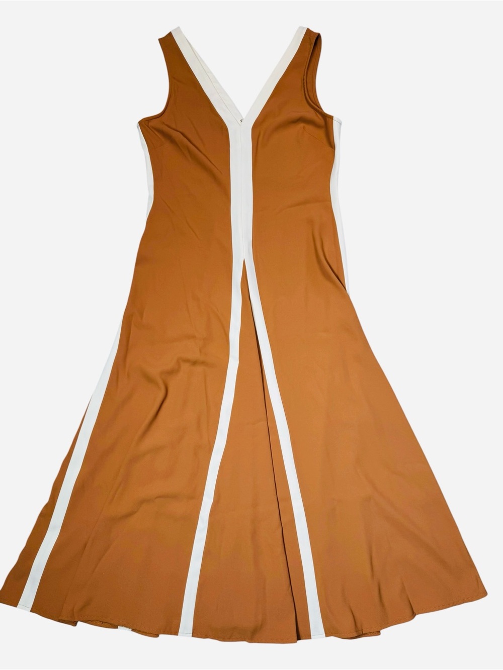 NWT New Luxely For Maggy London Gioia Dress In Copper/White Smoke Size 12 - Picture 2 of 8
